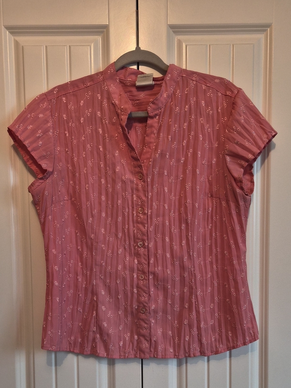 East 5th Mauve Pink Short-Sleeve Button-Front Blouse